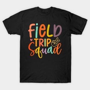 Smile Face Field Trip Squad Retro Groovy Field Day 23 Hippie T-Shirt